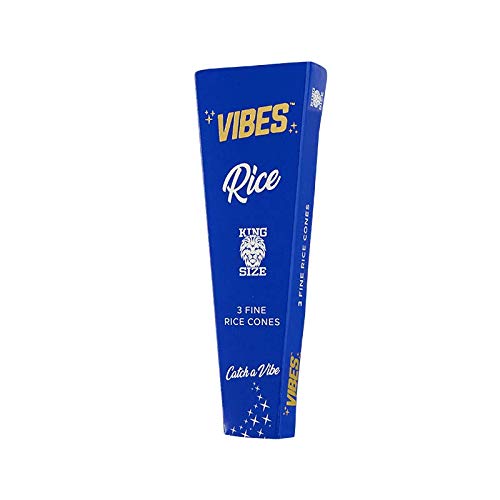 Vibes Pre Rolled Cones Classic 1.25" 3 Pack Of 6 Rolling Papers Total 18 Packing Tool Included - Rice #TOP5