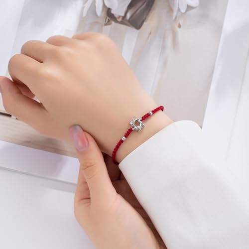 Star of David Red String Bracelet for Women Lucky Amulet Magen David Charm Bracelet Jewelry4