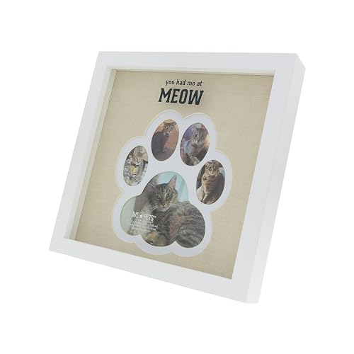 Placa cuadrada de fotos de huella Meow de 9 pulgadas, el regalo ideal para amantes de los gatos 7