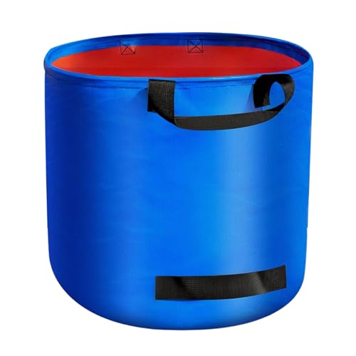 Bolsas de basura con asas, almacenamiento plegable reutilizable, bolsas de hojas grandes, resistentes, de jardín al aire libre para recortes de basura, accesorios de limpieza multiuso para