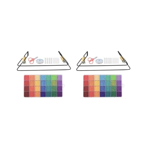 Perles à tisser Tityvirnix 28 couleurs en lot de 2 kits complets pour création de bijoux