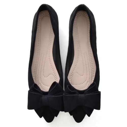 Image of TN TANGNEST Women Fashion Bowknot Flats Comfort Pointed Toe Dress Shoes