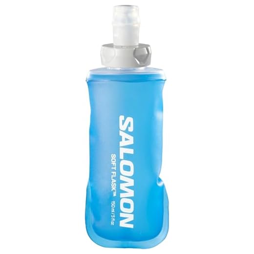 Salomon Soft Flask 150ml/5oz, Poliéster, 28 Botella de Agua, Bidón de hidratación Unisex, Energía rápida, Respetuoso con el medio ambiente, Válvula de alto flujo, Clear Blue