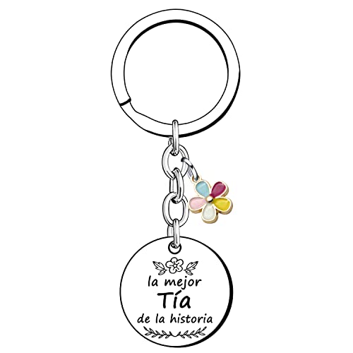 LKJHGF Regalo de Tía Sobrina Nueva Tía Regalos llavero Tía llavero Tía Joyería Regalos Para Nueva Tía Primera Vez Tía Regalos-la mejor tía de la historia