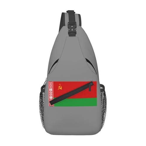 Mochila cruzada con estampado de Bielorrusia, mochila de pecho unisex para el trabajo