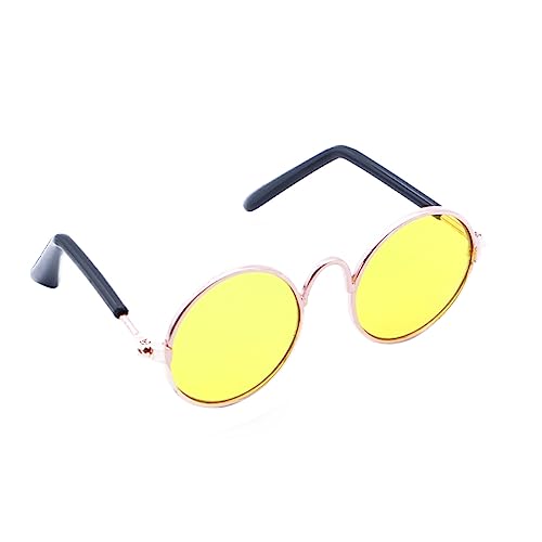 BESPORTBLE Small Breed Dog Cat Fashion Sunglasses Metal Frame Stylish Pet Eyewear