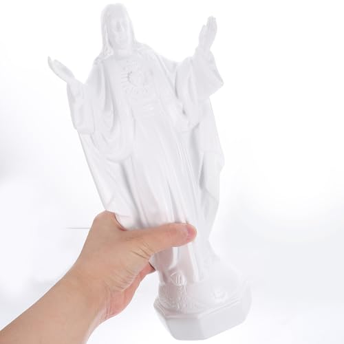 Statue de Jésus en résine blanche VICASKY pour décoration maison - 5