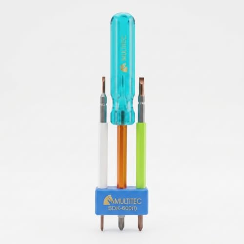Image of MULTITEC SDK-600i Insulated Screwdriver Kits | Electrician Tool Set with Multibit Drivers | Heavy-Duty Electrical Maintenance Toolkit
