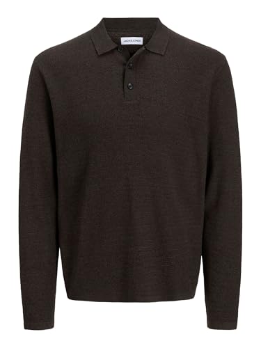 JACK & JONES Jjegeorge Knit Polo LS Sn, Delicioso, XL...