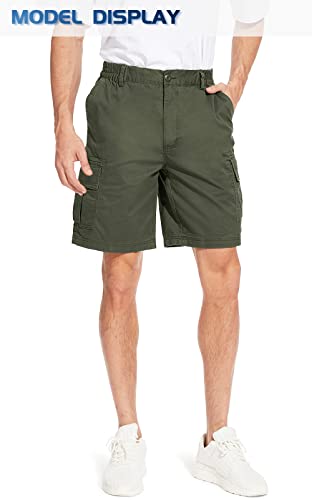 Tacvasen TCSP-508-387-ARMY GREEN-3XL Men'S Casual Shorts Summer Flat Front Golf Shorts With Pockets Army Green thumb #1