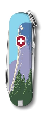 Image of Victorinox Classic SD Swiss Army Knife, Yosemite National Park | 7-Function Swiss Mini Knife, Small Blade, Nail File, Screwdriver, Key Ring, Swiss Made, Compact EDC for Keys and Bags
