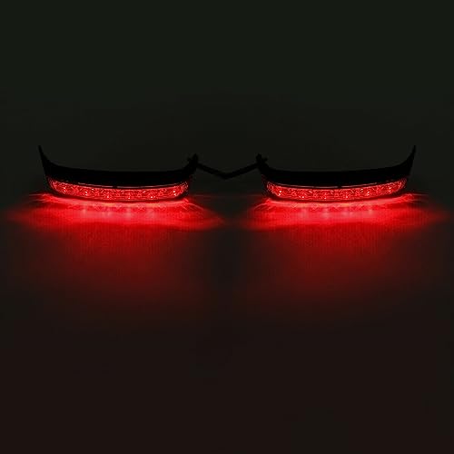 Luces traseras LED para alforjas, compatibles con Harley-Davidson 2014-2022, rojas con lente ahumado, impermeables miniatura 2