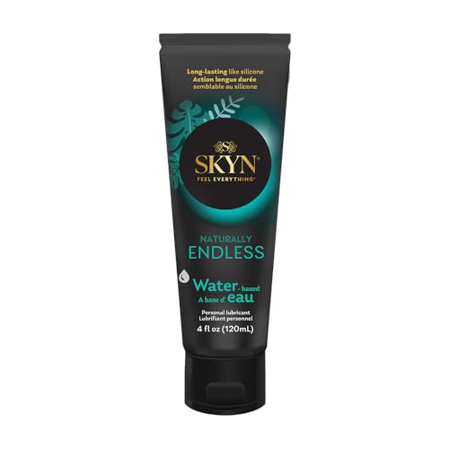 SKYN Naturally Endless Personal Lubricant – 4 oz – Water Based Lube for Men, Women and Couples, Safe with Latex and Latex-Free Condoms and Personal Devices