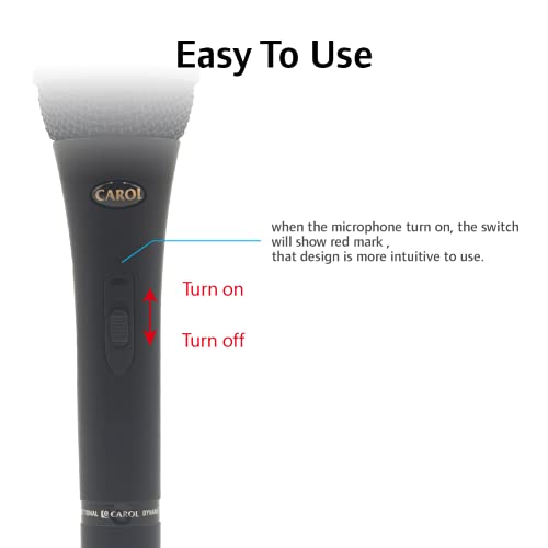 Carol Dynamic Vocal Microphone Gs-67 For Presentation And Home Entertainment - Super Cardioid - Unidirectional Vocal For Presentation & Home Studio, With Shock Absorber Effect #TOP3