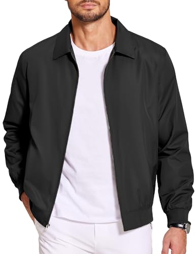 COOFANDY Mens Light Business Casual Kacket - Full Zip Lightweight Summer Commute Golf Classic Light Jacket