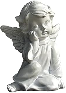 Eventualx Garden Statue angel ornament 6.55.5CM Resin Winged angel gifts garden ornaments outdoor Home Outdoor and Interior Decoration Crafts for Terraces Lawns and Gardens