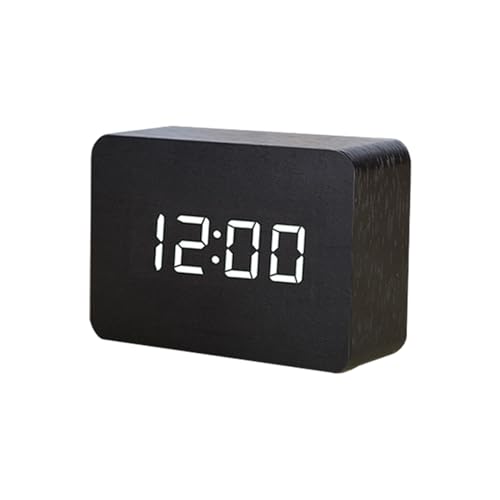 Electric Bedroom Clock, Digital Wooden Alarm Clock, Wooden Electric Clocks for Bedside, Bedroom Digital Timepiece, Digital Alarm Clock With Sound Control for Bedside, Bedroom, Desk Accessories