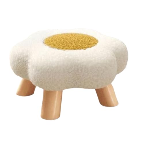 Taburete otomano floral: Reposapiés redondo