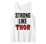 15MARV459WA Marvel Thor Strong Like The Mighty Text Camiseta sin Mangas