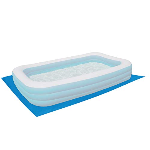 Poolunterlage rechteckig Family Pool 201x152cm - 110g/m² PE - Wasserdicht - Bodenfolie Unterlagen Schutz Bodenschutzplane Unterlegplane Bodenplane aufblasbarer Pool Swimmingpool Poolzubehör
