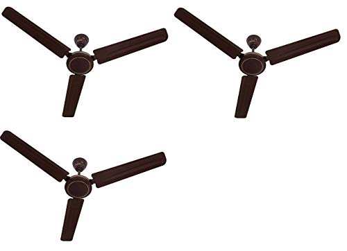 Image of Usha Aero Style 1200mm 74-Watt Ceiling Fan (Rich Brown) Pack of 3