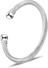 silver cable bracelet