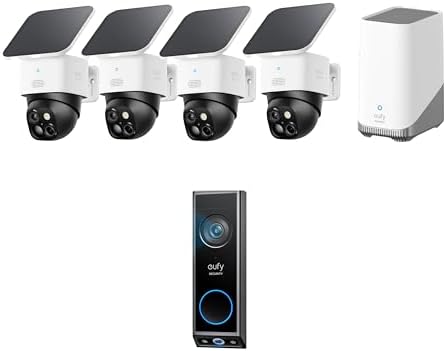 eufy Security SoloCam S340 4-Cam Kit (HomeBase S380) with Video D...