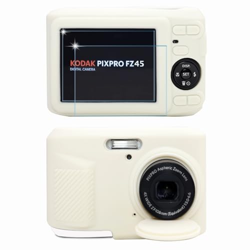 Funda de silicona para cámara Kodak PIXPRO FZ45 beige miniatura 1