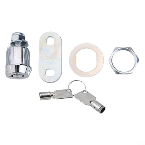 Honseadek Cerradura tubular de 17 mm para escritorio, con 2 llaves y cajón de buzón