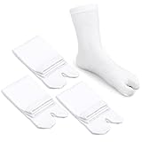 Josojoou 3 Paar Tabi Flip Flop Socken Zehensocken Tabi-Socken Für Damen Geteilte Zehensocken Elastisch Toe Socks Für Flip-Flops Japanische Geta Sneaker Und Sandalen