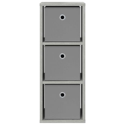 Aparador con 3 cajones de hormigón gris de madera 5