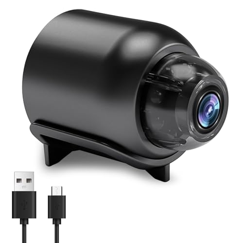 Mini Camara Espia Inalámbrica HD 1080P WiFi Cámara Espia Oculta Camara Vigilancia Interior/Exterior con Visión Nocturna, Detección de Movimiento y WiFi para Ideal para Hogar, Oficina, Niños y Mascotas