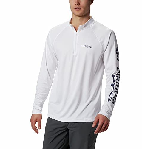 Columbia Men's Pfg Terminal Tackle 1/4 Sleeve Zip Tee, Breathable, Uv Sun Protection #TOP9