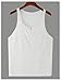 GORGLITTER Men's Half Zip Ribbed Knit Tank Top Sleeveless Slim Fit Muscle Gym Lightweight Undershirts for Workout White X-Large