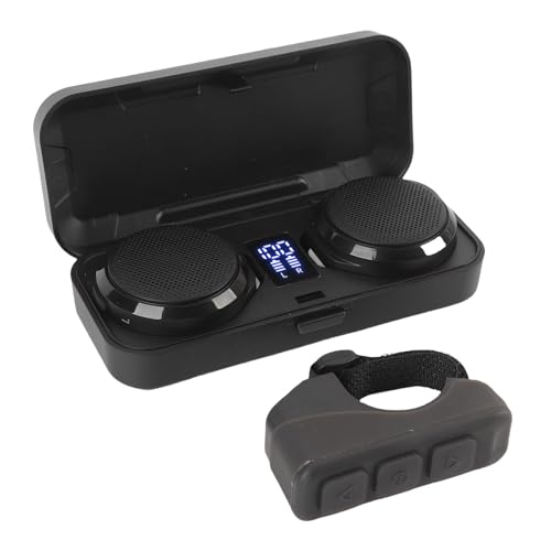 Gugxiom Haut-parleurs de Casque de Moto Casque sans Fil Son HiFi Suppression Active du Bruit pour l'escalade de Ski, Autonomie de 50 Heures