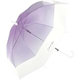 中谷-傘 中谷 ビニール傘 グラデーションバイカラービニール パープル 【113-020】 ジャンプ式 親骨グラスファイバー 60cm