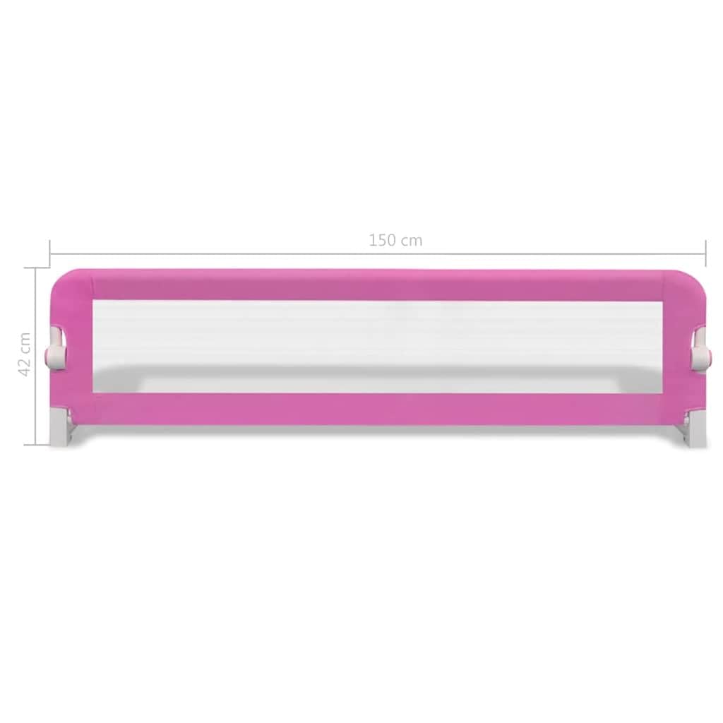 vidaXL 2x Sponde Letto Sicurezza dei Bambini Rosa 150x42cm Protezioni Barriere