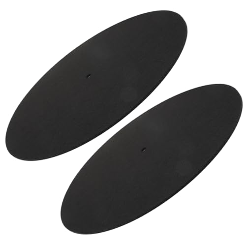 Toddmomy 2Pcs Felt Record Player Mats Static Vinyl Turntable Accessories for Phonograph Durable Sound Dampening Pads to Reduce Vibration and Protect Records