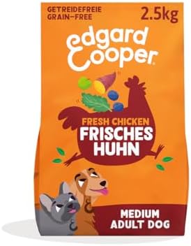 Edgard & Cooper Hundefutter, Trockenfutter für Hunde, (Huhn, 2.5kg), Getreidefrei, natürliche Zutaten und frisches Fleisch, voller essentieller Aminosäuren