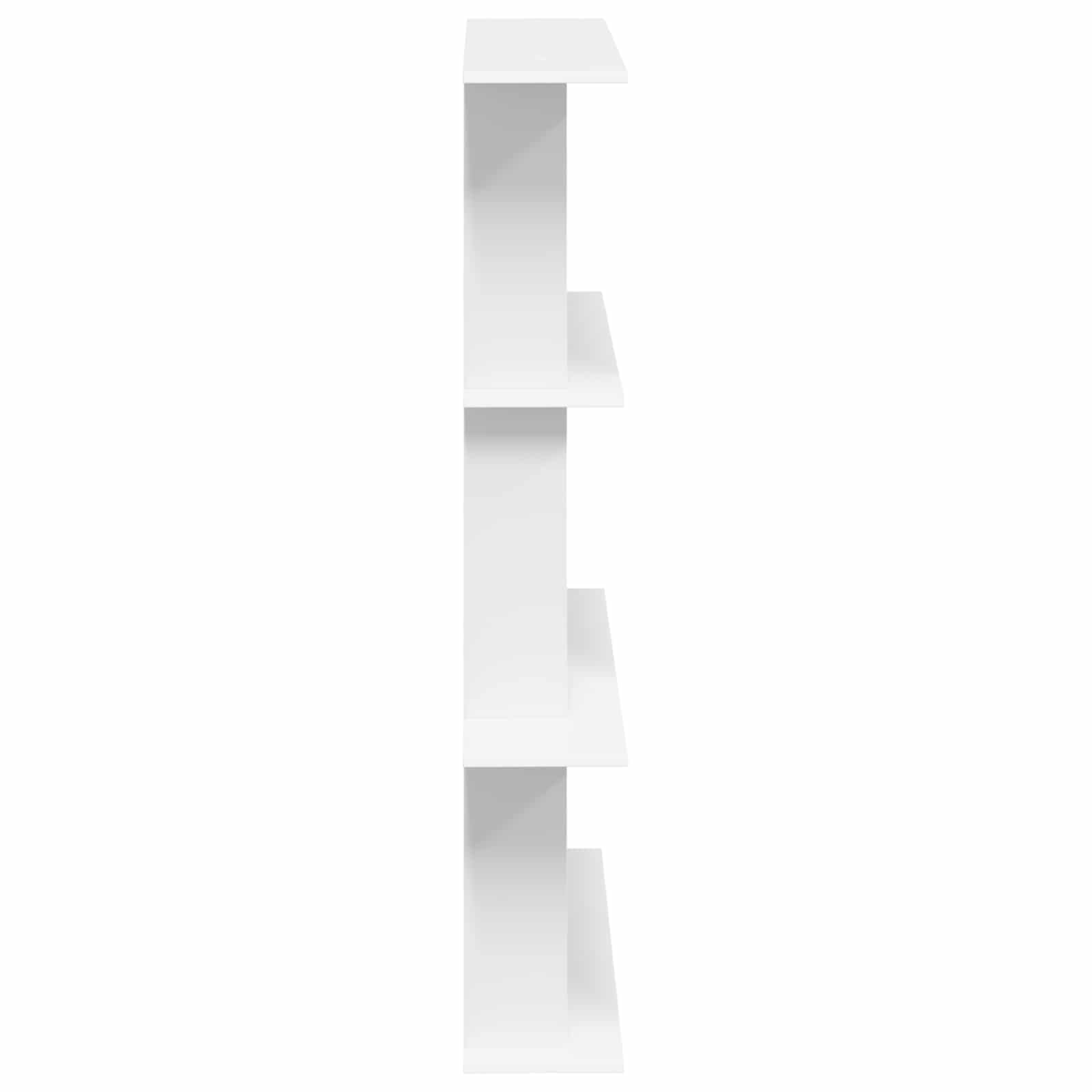 Estantería de pared blanca de madera 100 x 20 x 126 cm, montaje en pared con mucho espacio de almacenamiento, estantería flotante para salón, cocina, cuarto de baño como práctico sistema de