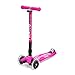 キックボード 子供 3輪 光る キックスクーター キッズ Maxi Micro Foldable Deluxe LED マキシ・マイクロ・折りたたみ・デラックス LED ショッキングピンク 誕生日プレゼント