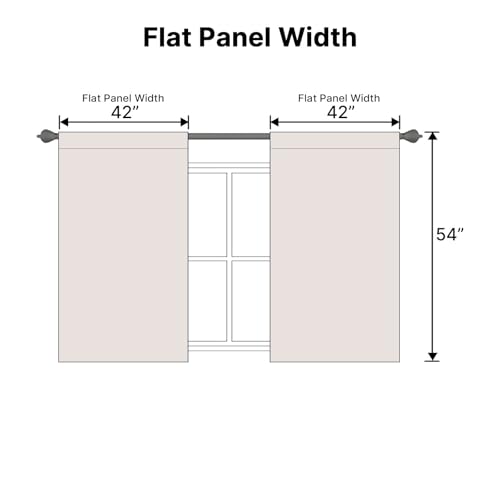 Image of H.VERSAILTEX Blackout Curtains Thermal Insulated Window Treatment Panels Room Darkening Blackout Drapes for Living Room Back Tab /Rod Pocket Bedroom Draperies (2 Panels, Stone, 42 x 54 Inch)