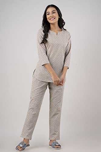 Image of feranoid Women Full Sleeves Cotton Nightsuits