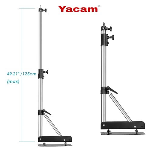 Image of Installer Infotech Wall Mount Boom Steel Arm with Triangle Base | 53Inch / 135cm Adjustable Boom Arm for Photography Lights, Ring Light, Softbox & Reflector