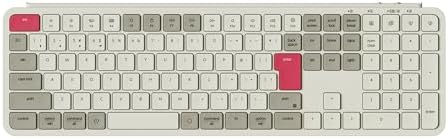 （08:00時点） 【国内正規品】Keychron B6 Pro ウルトラスリム ワイヤレスキーボード、フルサイズ、テンキー付、ZMKカスタマイズ、シザースイッチ、2.4 GHz/Bluetooth 5.2/有線接続、ロングバッテリーライフ、Mac Windows Linux対応 (レトロレッド（かな印字なし）, JISレイアウト)