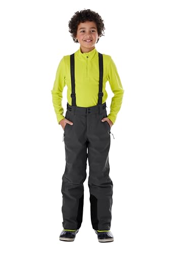 Killtec Jungen Ksw 79 Bys Pnts Funktionshose Skihose mit abzippbarem Latz Schneefang und Kantenschutz, Schwarz, 164 EU