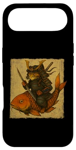 日本の猫乗りの鯉魚 浮世絵 侍 木版画 スマホケース iPhone Air 用