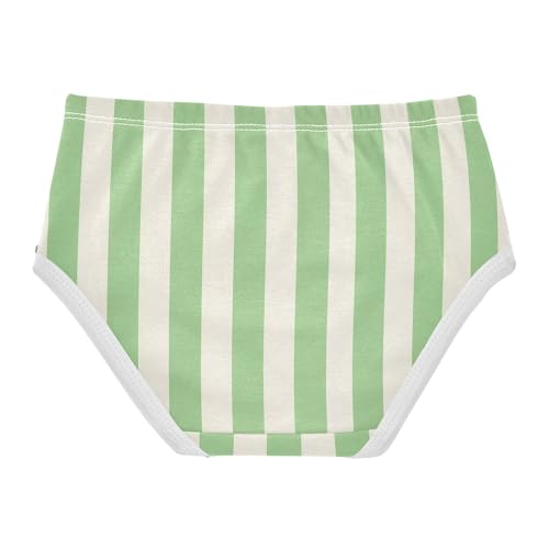 Green White Stripe Toddler Girls's Underwear 2T 23009062