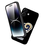 X psblty for iPhone 16 (6.1') Silicone Phone case for Rams,with [Full Camera Protection], Drop Protection - Black (Phone Case - Pc10#)