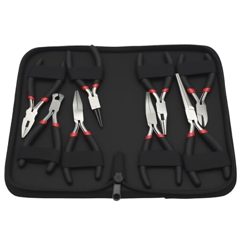 MospdyGear Lot de 8 mini pinces de précision avec 8 pointes et types différents, idéales pour les travaux manuels, l'électronique et la fabrication de...